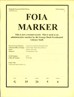 Unanswered Mail 10/26/91 [1]