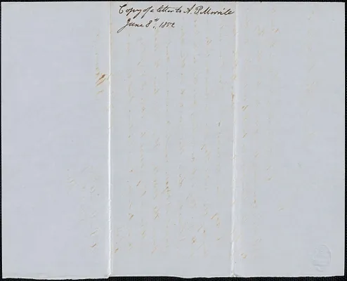 Samuel Warner to Anson P. Morrill, 8 June 1852