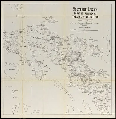 Southern Luzon, showing portion of theatre of operations