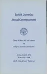 1976 Suffolk University commencement program, College of Arts & Sciences and Sawyer Business School