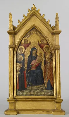 Virgin and Child with Saints Augustine, Nicholas (?), Catherine (?), Lucy, and Angels