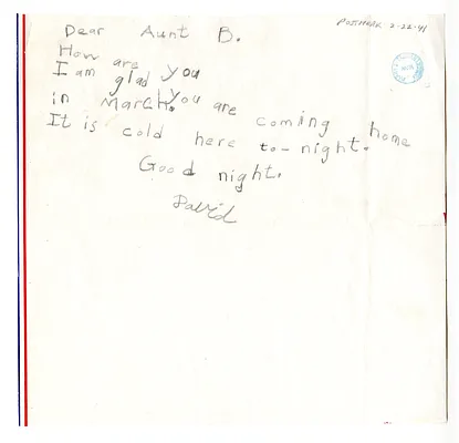 Letter from David Wallace to Bess W. Truman