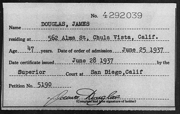 Douglas, James - 1937