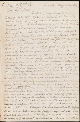 Letter from Samuel May, Leicester, Mass., to Richard Davis Webb, Nov. 18 / 62