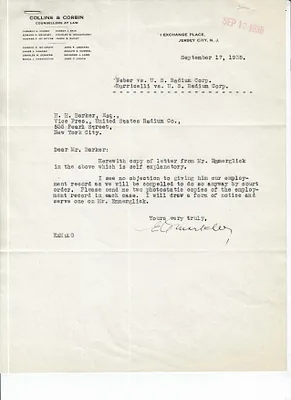 Letters Received to H.H. Barker, September 17, 1935