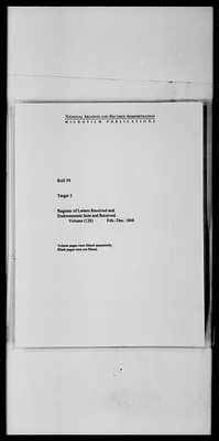 Register of Letters Received and Endorsements Sent and Received