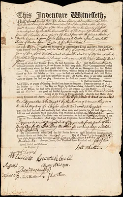 Thomas Capron indentured to apprentice with Seth Foster of Boston, 2 November 1742