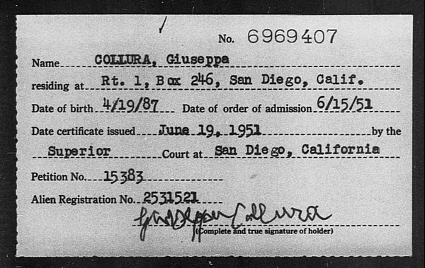 Collura, Giuseppa - 1951