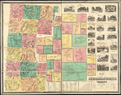 Map of Bennington County, Vermont