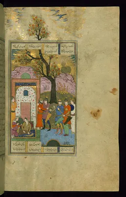 Kay Kavus Receives Kay Khusraw on his Arrival from Turan