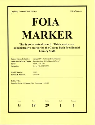 Price Fundraiser, Oklahoma City, OK 10/19/90 [OA 8130]