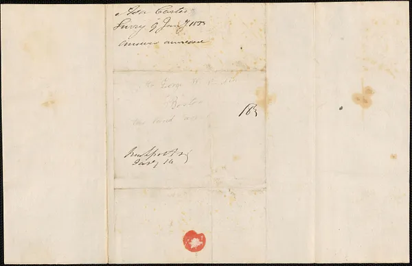 Asa Carter to George Coffin, 9 January 1833