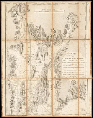 Plan de la baie de Narraganset dans la Nouvelle Angleterre