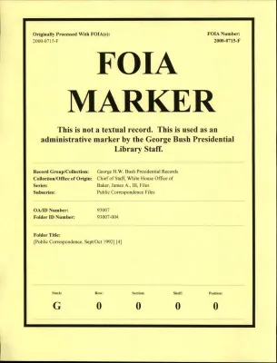 [Public Correspondence, Sept/Oct 1992] [4]