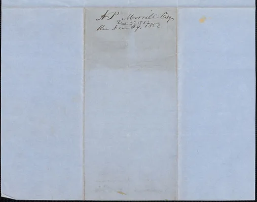Anson P. Morrill to Samuel Warner, 27 December 1852