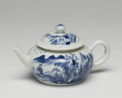 Teapot with Figures in a Mountain Landscape