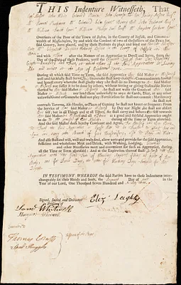 Charlotte Silvester indentured to apprentice with Elizabeth Leighton [Leighty] of Boston, 7 June 1793