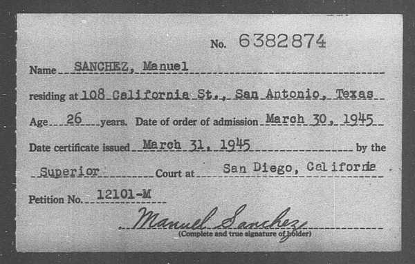 Sanchez, Manuel - 1945