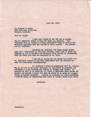 Letters Sent to Herbert N. McCoy, July 8, 1925