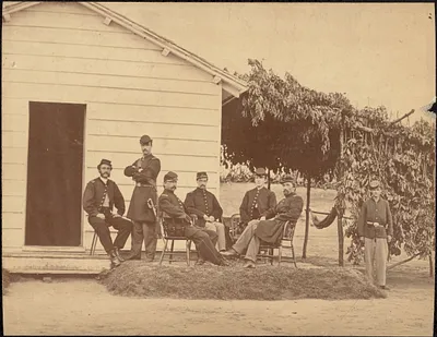 Officers of Companies "F" and "K" 3d Mass. Artillery, Fort Stevens, Va.