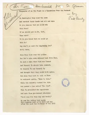 Poem: Fragments of an Ode Found in a Typewriter Over the Weekend