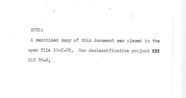 Memorandum from D. L. Nicholson to Travis L. Fletcher with Attached Note
