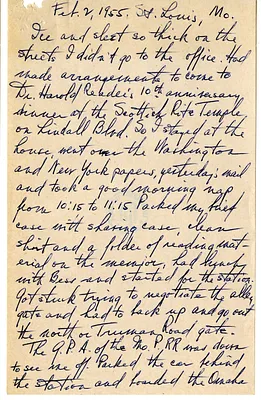 Longhand Note of Former President Harry S. Truman