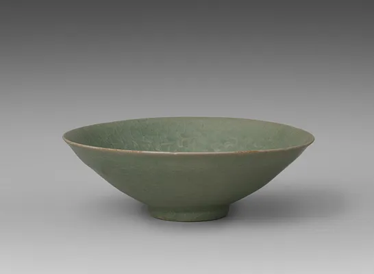 Bowl with Lotus and Child Design in Relief