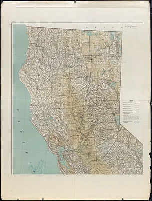 Fault map of the state of California