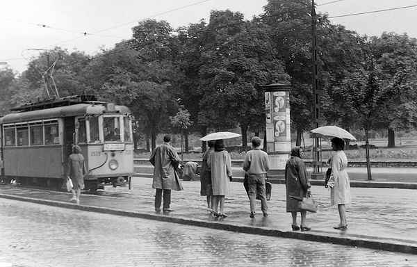 Urban Street Scene with Tram, Budapest