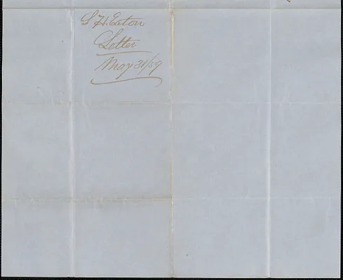 S. H. Eaton to W. A. Harrington, 31 May 1859