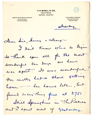 Letter from Fred Wallace to Bess W. Truman