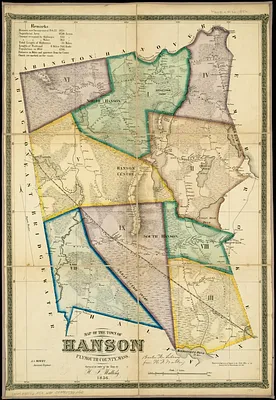 Map of the town of Hanson, Plymouth County, Mass
