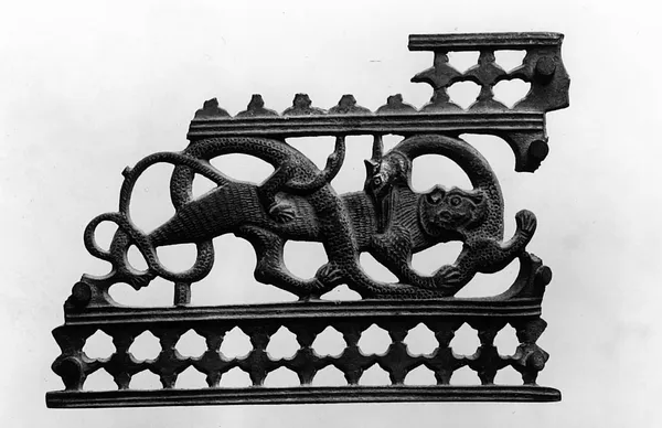 Lion Attacked by a Snake