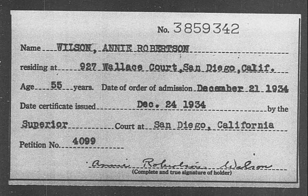 Wilson, Annie Robertson - 1934