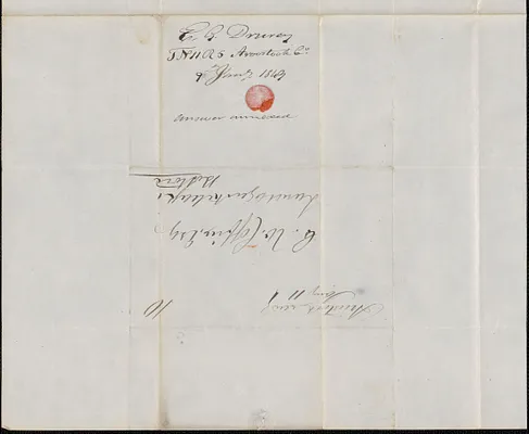 E. G. Drurey to George Coffin, 9 January 1849