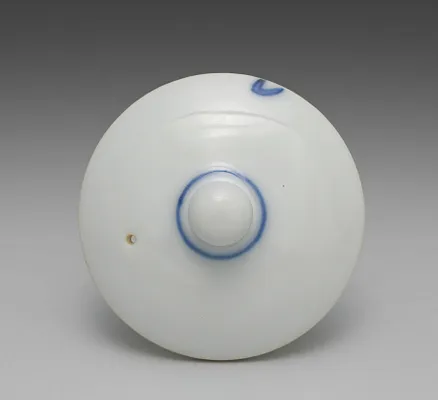 Lid for a Teapot from Tea Set with Orchids