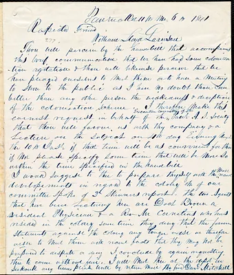 Letter from Daniel Mitchell, Pawtucket, R.I., to William Lloyd Garrison, [November] 6th 1841