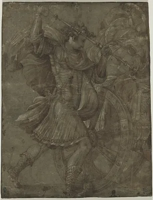 Man in Armor beside a Chariot