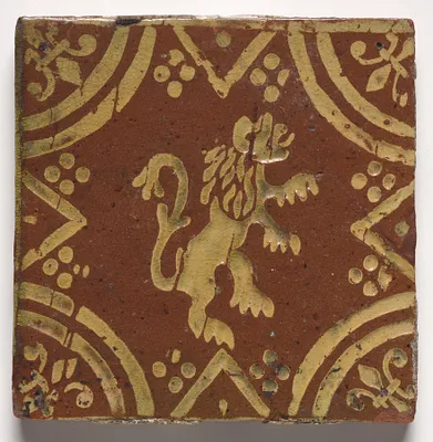 Tile- Rampant Lion
