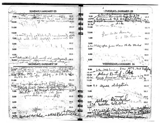 Lyndon Johnson's 1949 Desk Diary, beginning 1/23/1949
