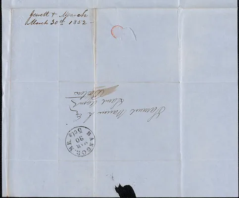 Jewett and March to Samuel Warner, 30 March 1852