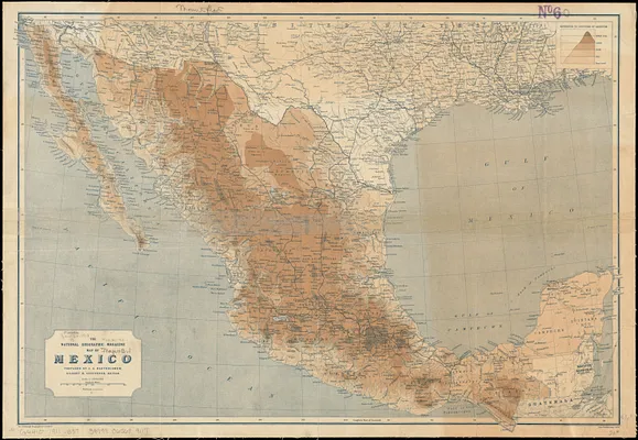 The National Geographic Magazine map of Mexico