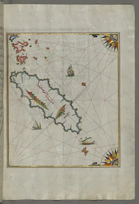 Map of the Island of Ikaria in the Eastern Aegean Sea