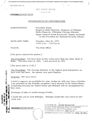May 15, 1973 - Nixon, Emperor Haile Selassie of Ethiopia