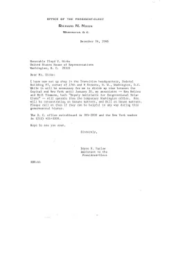Transition Office: Congressional Correspondence: H (2 of 2)