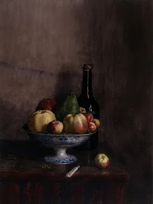 Still Life with Fruit Bowl (Quinces, Apples and a Pear)