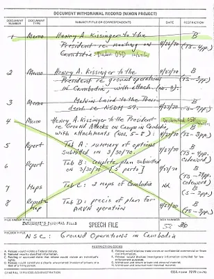 April 27, 1970, NSC: Ground Operations in Cambodia