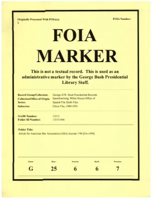 Article for American Bar Association (ABA) Journal 1/90 [OA 4390]