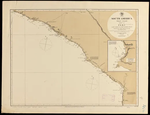 South America, west coast, sheet 11, Peru, Cape Lobos to Pescadores Point